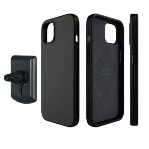 NIB Evutec AER Series Karbon With Car Mount iPhone 13 Pro Case - Picture 1 of 5